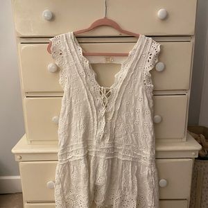 Blue life white eyelet tunic/coverup!